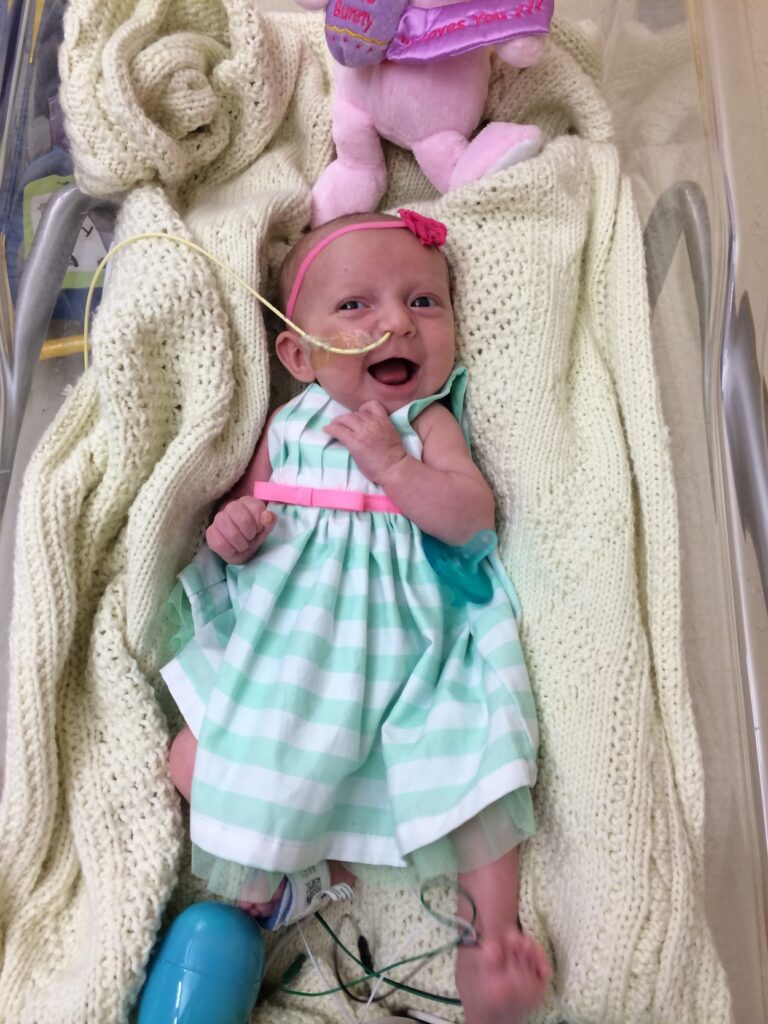 Baby Leyden smiling