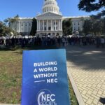 California Capital with building a world without NEC Sign