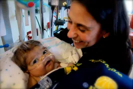 Leslie Napolitano with her grandson Micah