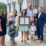 Family who led the passing of the South Carolina NEC Awareness Resolution at the state capitol