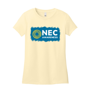 Yellow NEC Awareness shirts, women's, front