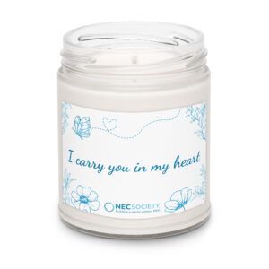 'I carry you in my heart' candle